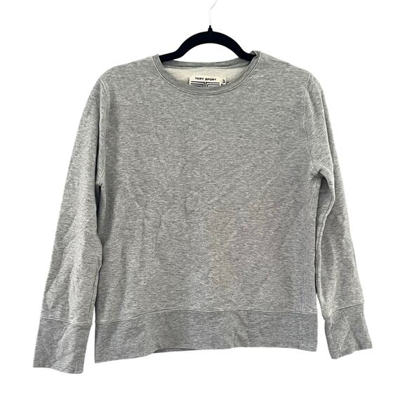 Tory Sport Gray Long Sleeve Pullover Sweatshirt Size XS Cotton Modal Blend - Picture 1 of 4